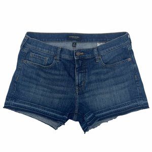 Banana Republic Jean Shorts Womens Size 6 Dark Wash Cut Off Casual Summer *Read*